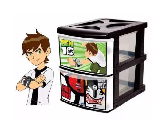 Gaveteiro Ben 10 Infantil Com 2 Gavetas Personalizado - Plasútil Menor preço em Gaveteiro Ben 10 Infantil Com 2 Gavetas Personalizado - Plasútil
