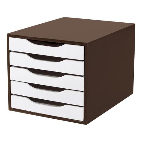 Gaveteiro em MDF com 5 Gavetas Tabaco e Branco 36x27x24cm Souza é boa?