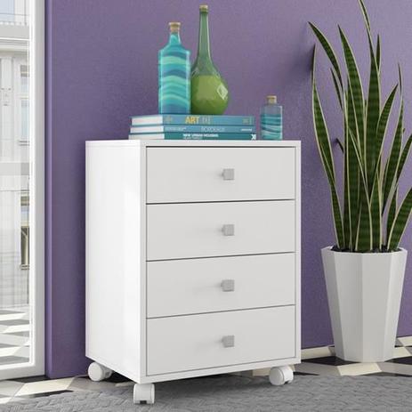 Gaveteiro Linha Office BHO 30 - BRV Móveis - Branco Menor preço em Gaveteiro Linha Office BHO 30 - BRV Móveis - Branco