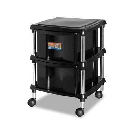 Gaveteiro Organizador com 2 Gavetas e Rodízios Preto - Niquelart é boa?