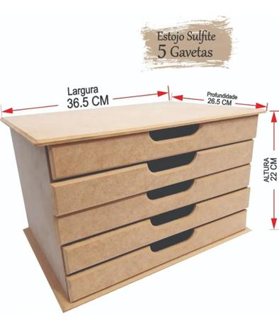 GAVETEIRO ORGANIZADOR PARA SULFITES MDF CRU (22-Altura x 26,5-Profundidade x 36,5-Comprimento) - Girassol é boa?