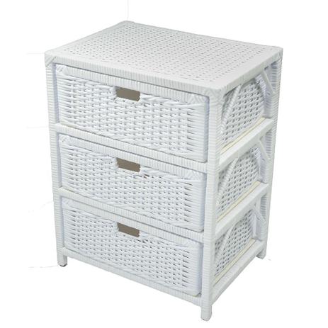 Gaveteiro Tradicional Organizador 3 Gavetas Fibra 41x30x56 - Branco - Allstate Menor preço em Gaveteiro Tradicional Organizador 3 Gavetas Fibra 41x30x56 - Branco - Allstate