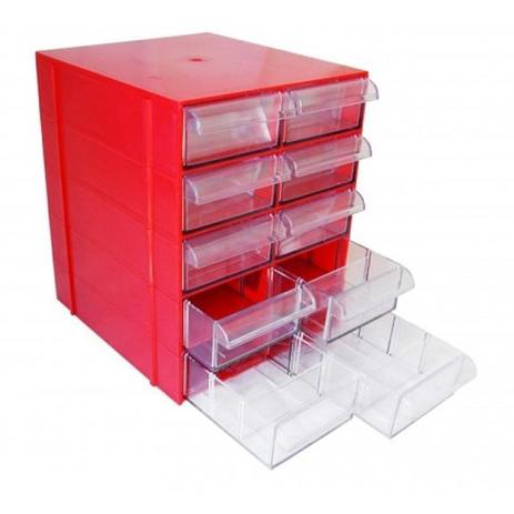 Gaveteiro Vermelho 10 Gavetas E 5 Módulos Cg51010 Magus Menor preço em Gaveteiro Vermelho 10 Gavetas E 5 Módulos Cg51010 Magus