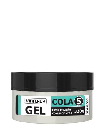 Gel Cola Mega Fixação Nº 5 320g - Vini Lady Menor preço em Gel Cola Mega Fixação Nº 5 320g - Vini Lady