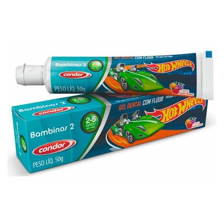 Gel Dental Condor Bambinos 2-5 Anos Hot Heels 50g Menor preço em Gel Dental Condor Bambinos 2-5 Anos Hot Heels 50g