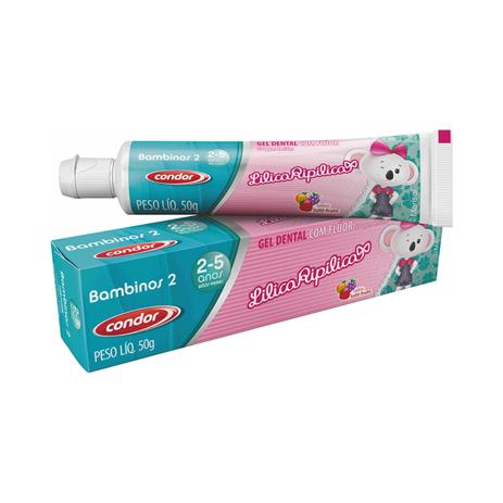 Gel dental condor lilica ripilica 50g (2 a 5 anos) - 3512 Menor preço em Gel dental condor lilica ripilica 50g (2 a 5 anos) - 3512