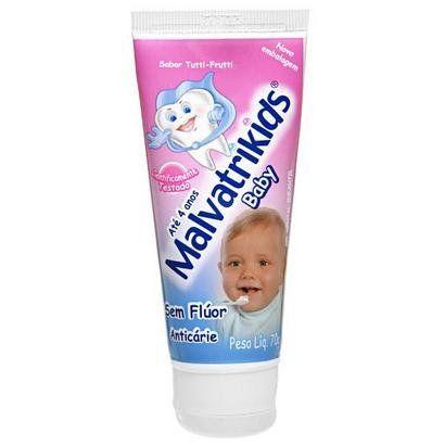 Gel Dental Infantil Malvatrikids Baby sem Flúor 70g - Laboratorio daudt oliveir Menor preço em Gel Dental Infantil Malvatrikids Baby sem Flúor 70g - Laboratorio daudt oliveir