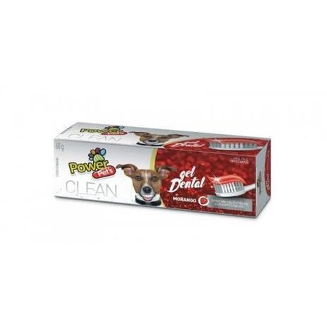 Gel dental para cães e gatos Clean Power Pets creme dental para cachorro sabor Morango 60g Menor preço em Gel dental para cães e gatos Clean Power Pets creme dental para cachorro sabor Morango 60g
