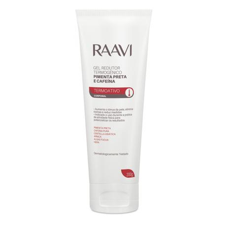Gel Redutor Termogênico Pimenta Preta e Cafeína RAAVI - 200g Menor preço em Gel Redutor Termogênico Pimenta Preta e Cafeína RAAVI - 200g