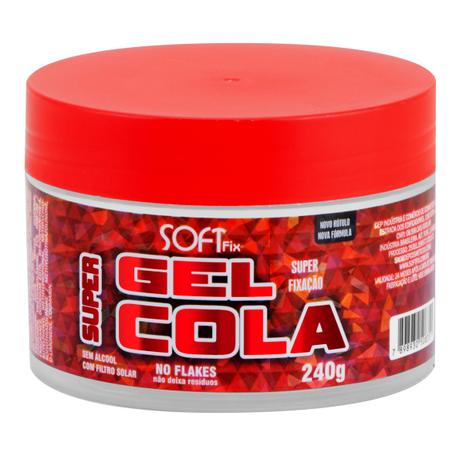 Gel super cola s/alcool pote 240gr softfix Menor preço em Gel super cola s/alcool pote 240gr softfix