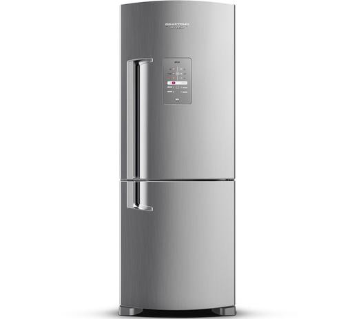 Geladeira Brastemp Frost Free Inverse 422 litros cor Inox com Smart Ice