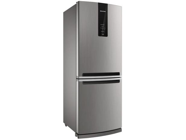 Geladeira/Refrigerador Brastemp Frost Free Inverse Prata 443L com Turbo Ice BRE57 AKBNA