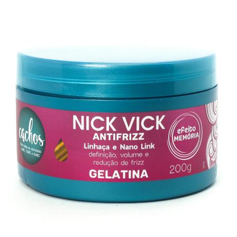 Gelatina Cachos Nick Vick Antifrizz 200g Cabelos Cacheados - Nickvick Menor preço em Gelatina Cachos Nick Vick Antifrizz 200g Cabelos Cacheados - Nickvick