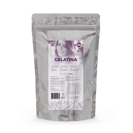 Gelatina em Pó Pura Sem Sabor 1 kg - Gelvitta Menor preço em Gelatina em Pó Pura Sem Sabor 1 kg - Gelvitta
