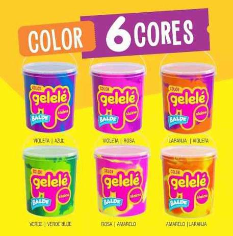 Gelelé Slime Massinha Meleca Color Kit 5 Unids Balde Sortido - Doce brinquedo Menor preço em Gelelé Slime Massinha Meleca Color Kit 5 Unids Balde Sortido - Doce brinquedo