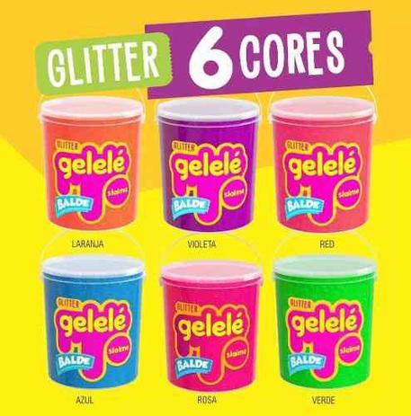 Gelelé Slime Massinha Meleca Glitter Kit 5 Unids Balde Sort. - Doce brinquedo Menor preço em Gelelé Slime Massinha Meleca Glitter Kit 5 Unids Balde Sort. - Doce brinquedo