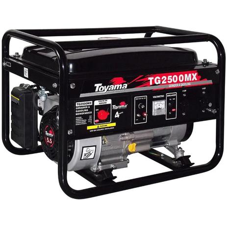 Gerador de Energia à Gasolina 2,0 KVA TG2500MX TOYAMA Menor preço em Gerador de Energia à Gasolina 2,0 KVA TG2500MX TOYAMA