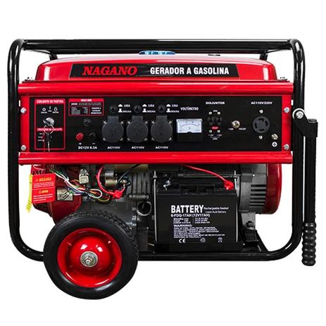 Gerador de Energia a Gasolina, 8 KVA, Monofásico Partida Elétrica - NG8100E - Nagano Menor preço em Gerador de Energia a Gasolina, 8 KVA, Monofásico Partida Elétrica - NG8100E - Nagano