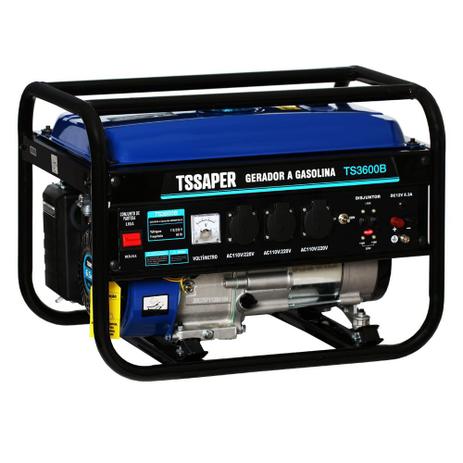 Gerador de Energia a Gasolina Portátil 3,5kva 2800w 4 tempos 6,5h.pTssaper TS3600B Menor preço em Gerador de Energia a Gasolina Portátil 3,5kva 2800w 4 tempos 6,5h.pTssaper TS3600B