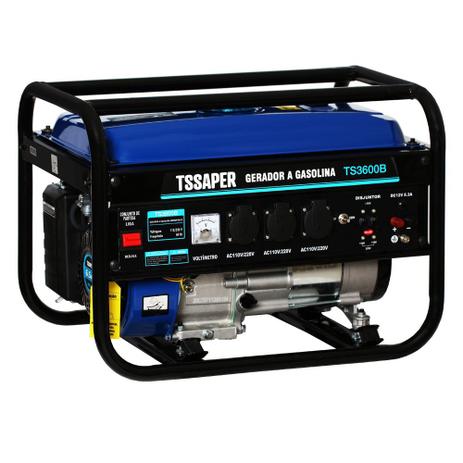 Gerador de Energia a Gasolina Portátil 3,5kva 2800w 4 tempos 6,5hp Tssaper TS3600B Menor preço em Gerador de Energia a Gasolina Portátil 3,5kva 2800w 4 tempos 6,5hp Tssaper TS3600B