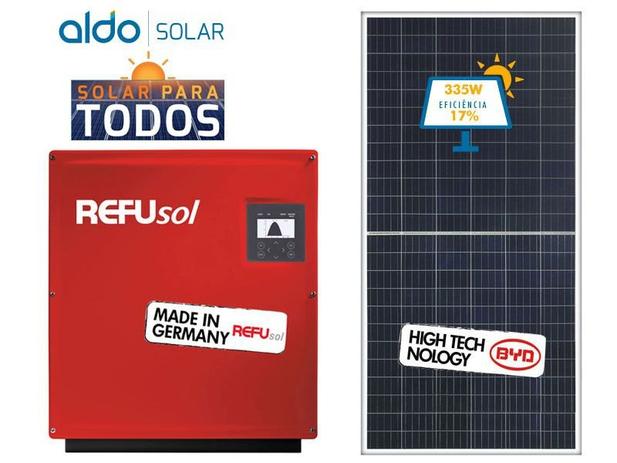 Gerador de Energia Refusol Fibrometal ALDO Solar GEF 11,39KWP BYD Poli HALF CELL SMART 11KW 1MPPT TRIF 220V - Alba eletronicos Menor preço em Gerador de Energia Refusol Fibrometal ALDO Solar GEF 11,39KWP BYD Poli HALF CELL SMART 11KW 1MPPT TRIF 220V - Alba eletronicos