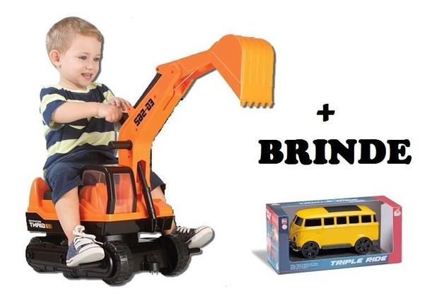 Giant Escavator Retroescavadeira Escavadeira Gigante Roma Brinq + Kombi  Orange Toys - ROMA BRINQUEDOS - Trator de Brinquedo - Magazine Luiza