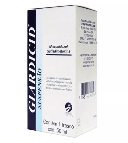 Giardicid 500 mg-10 comp.Metronidazol Sulfadimetoxina - Cepav Menor preço em Giardicid 500 mg-10 comp.Metronidazol Sulfadimetoxina - Cepav