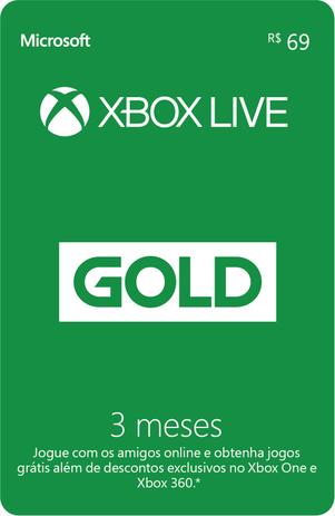 Gift Card Xbox Live - 3 meses - Microsoft Menor preço em Gift Card Xbox Live - 3 meses - Microsoft