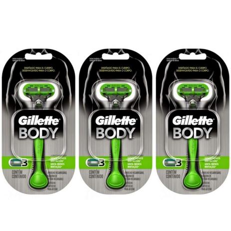 Gillette Body Aparelho De Barbear C/1 (Kit C/03) Menor preço em Gillette Body Aparelho De Barbear C/1 (Kit C/03)