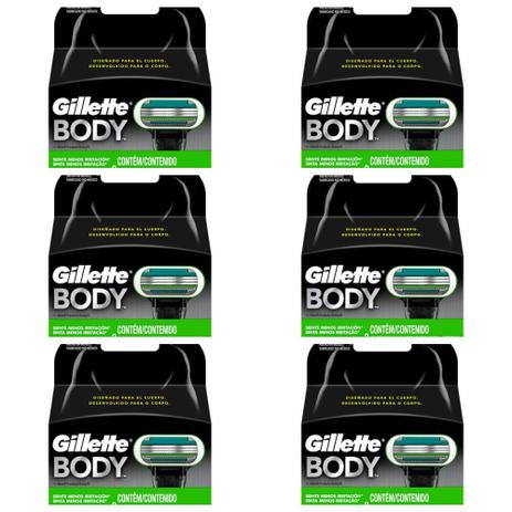 Gillette Body Carga C/2 (Kit C/06) Menor preço em Gillette Body Carga C/2 (Kit C/06)