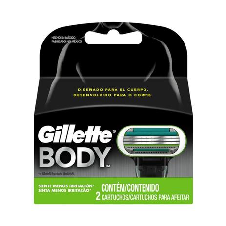 Gillette carga aparelho body c/2 Menor preço em Gillette carga aparelho body c/2
