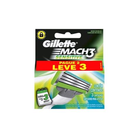 Gillette Carga Mach3 Sensitive Barcelona C/3 é ruim? Gillette Carga Mach3 Sensitive Barcelona C/3 é boa?