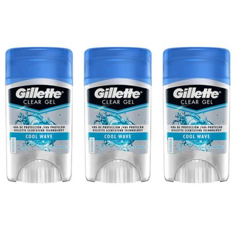 Gillette Clear Gel Cool Wave Desodorante 45g (Kit C/03) Menor preço em Gillette Clear Gel Cool Wave Desodorante 45g (Kit C/03)