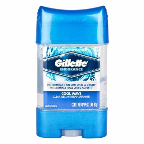 Gillette endurance desodorante clear gel cool wave 82g Menor preço em Gillette endurance desodorante clear gel cool wave 82g