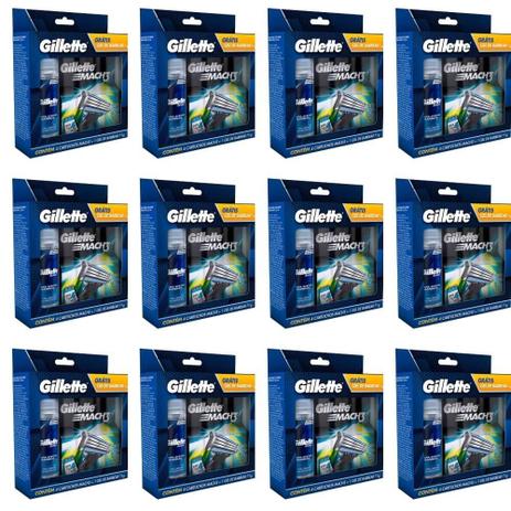 Gillette Mach3 Sensi Care Carga C/4 + Gel 71g (Kit C/12) Menor preço em Gillette Mach3 Sensi Care Carga C/4 + Gel 71g (Kit C/12)