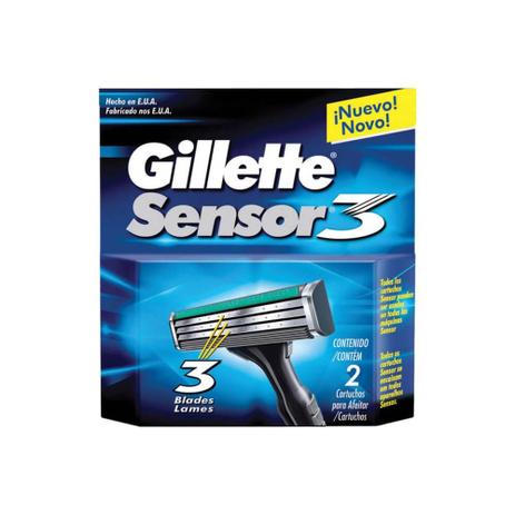Menor preço em Gillette Sensor 3 Carga P/ Barbear C/2