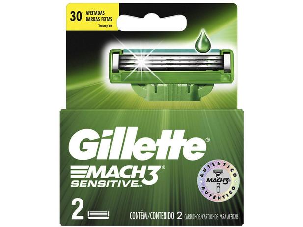 Gillette Shave Care Mach3 Sensitive - Cartuchos de Barbear 2 Peças Menor preço em Gillette Shave Care Mach3 Sensitive - Cartuchos de Barbear 2 Peças