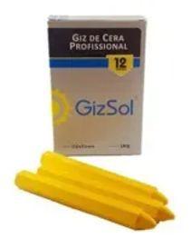Giz Amarelo Gizsol 12 Unidades - ElS Menor preço em Giz Amarelo Gizsol 12 Unidades - ElS