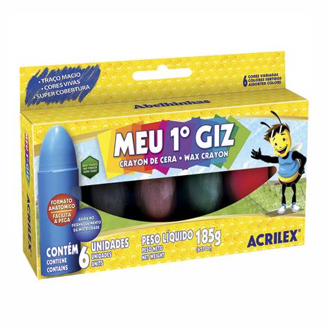 Giz de Cera 12 Cores Meu 1º Giz Acrilex Menor preço em Giz de Cera 12 Cores Meu 1º Giz Acrilex