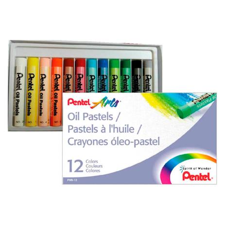 Giz de cera (pastel a óleo) c/12 cores PHN12 Pentel é boa?