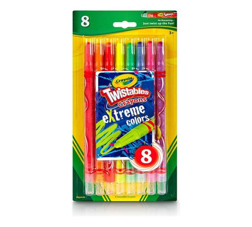 Giz de Cera Twist Extreme 8 Cores Brilhantes - CRAYOLA Menor preço em Giz de Cera Twist Extreme 8 Cores Brilhantes - CRAYOLA