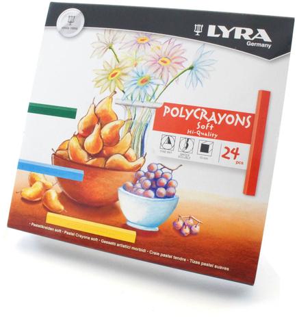 Menor preço em Giz Pastel Seco Quadrado Macio Polycrayons com 24 Cores Ref.5651240 Lyra
