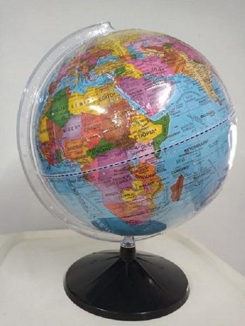 Globo terrestre adaptado tátil braile 30 cm base preta - libreria Menor preço em Globo terrestre adaptado tátil braile 30 cm base preta - libreria