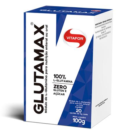 Glutamax 100 L-Glutamina 20 Sachês de 5g - Vitafor Menor preço em Glutamax 100 L-Glutamina 20 Sachês de 5g - Vitafor