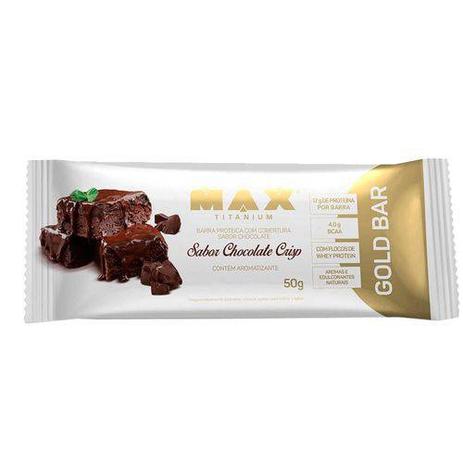 Gold Bar 50g Chocolate Crisp - Max Titanium Menor preço em Gold Bar 50g Chocolate Crisp - Max Titanium