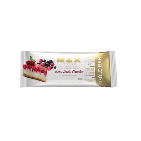 Gold Bar 50g Frutas Vermelhas - Max Titanium Menor preço em Gold Bar 50g Frutas Vermelhas - Max Titanium