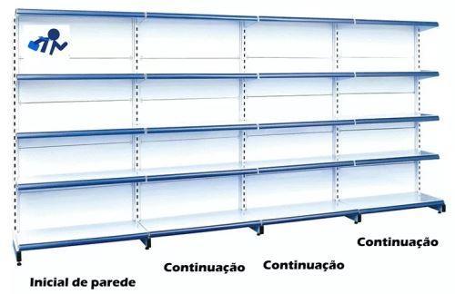 Gondola Parede Amapa 170 4 Metros 1 Inicial 3 Continuação Menor preço em Gondola Parede Amapa 170 4 Metros 1 Inicial 3 Continuação