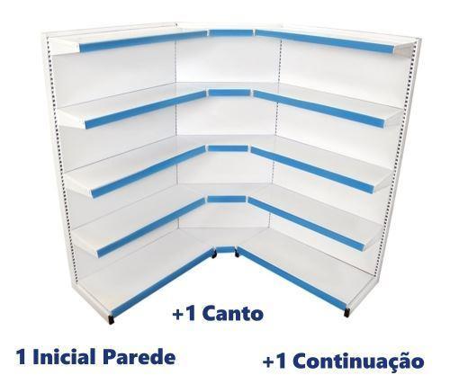 Menor preço em Gondola Parede Amapa 3 Metros Inicial 1 Canto 1 Continuação