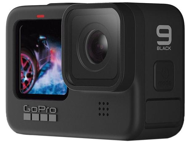 GoPro HERO9 Black 20MP Wi-Fi Bluetooth GPS - 2,27” à Prova de Água Transmissão ao Vivo