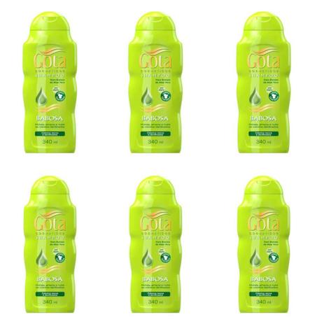 Gota Dourada Babosa Shampoo 340ml (Kit C/06) Menor preço em Gota Dourada Babosa Shampoo 340ml (Kit C/06)